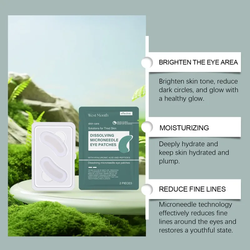 Dissolving Microneedle Eye Mask Collagen Moisturizing Essence Fades Fine Lines Dark Circles Firming Eye Patch Care for Women