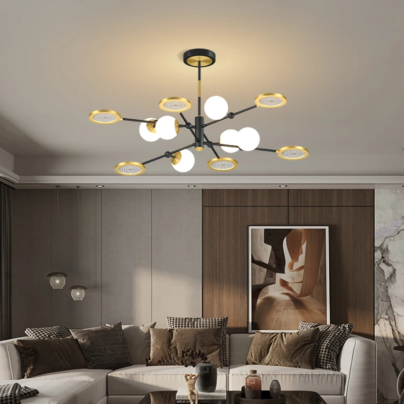 

New modern LED glass ball chandelier kitchen dining room bedroom living room hall home interior lighting