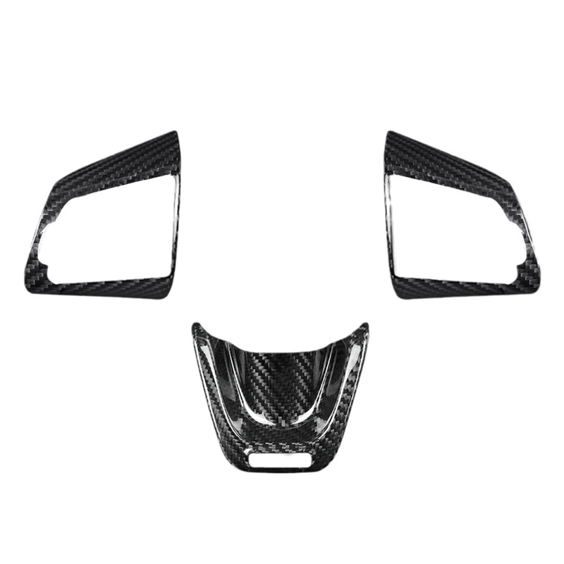 

Carbon Fiber Steering Wheel Panel Sticker Trim For Kia Stinger 2018-2022 Control Button Frame Cover