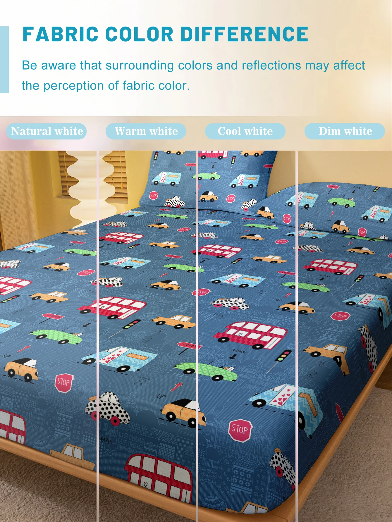 1 cartoon fun printed matte Fitted Sheet, bedroom printed bed cover, bedding (excluding pillowcases) 4
