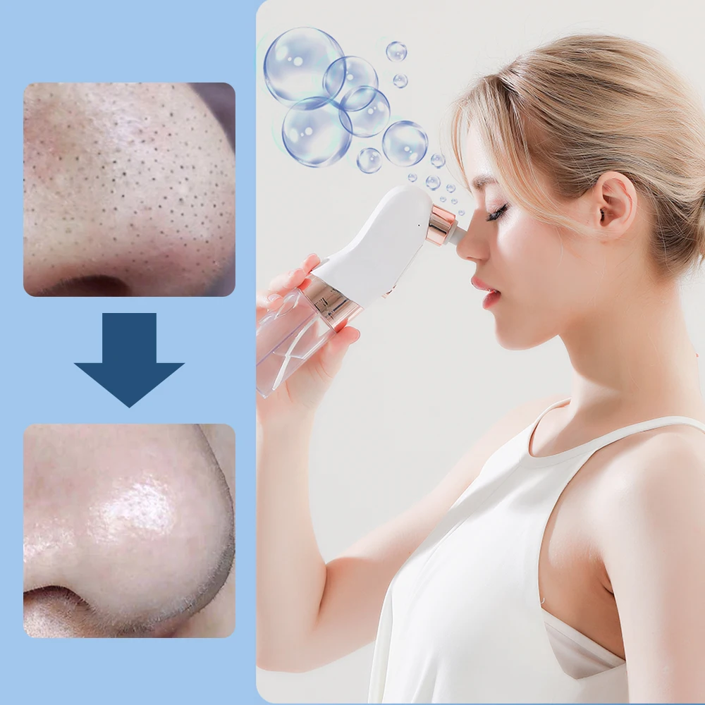 Small Bubble Facial Blackhead Removal Vacuum Face Cleaner Hydra Dermabrasion Hydro Skin Deep Clean Care Anti Aging BeautyMachine 4