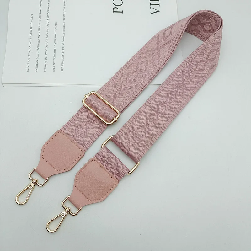 IGNICASE New Rhombus Wide Shoulder Strap Adjustable Solid Color Versatile Webbing Accessories Women's Bag Replacement Belt