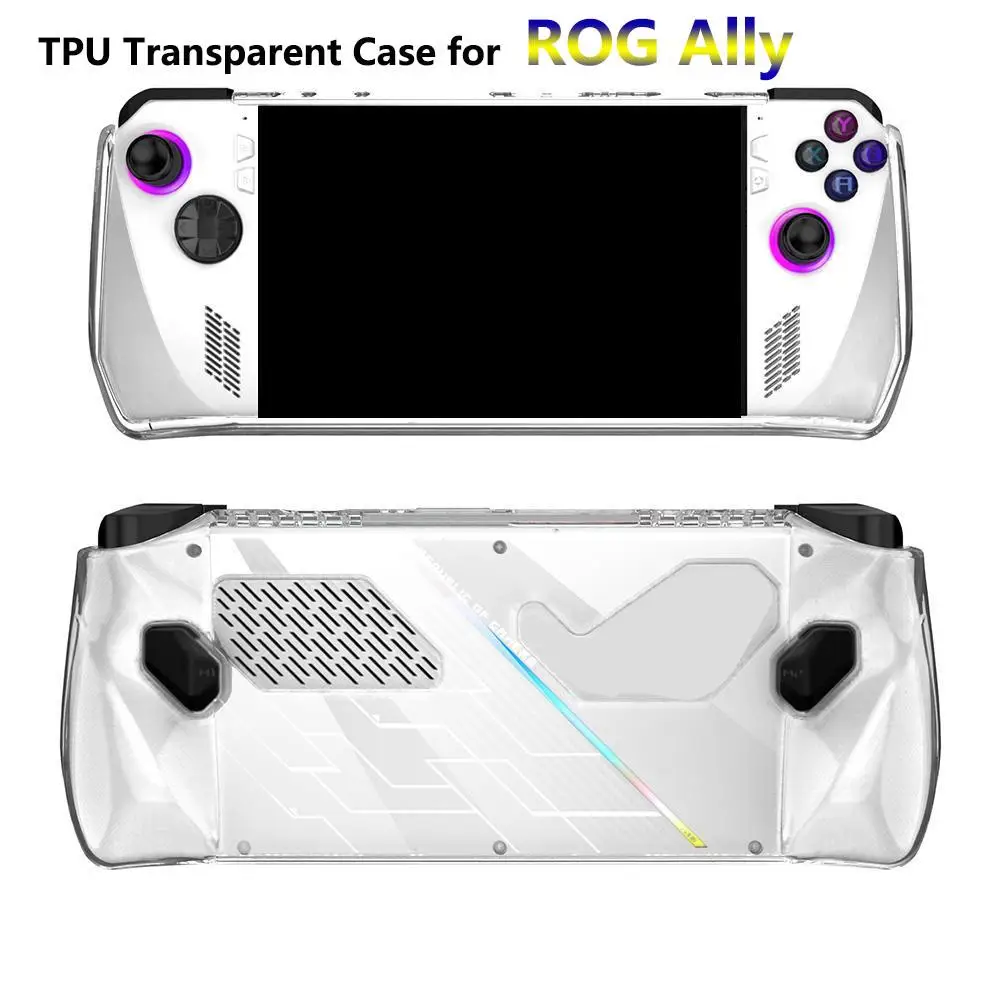 

Soft TPU Transparent Shell Protective Case Cover For Asus ROG Ally Full Protect Handheld Game Console Accessories