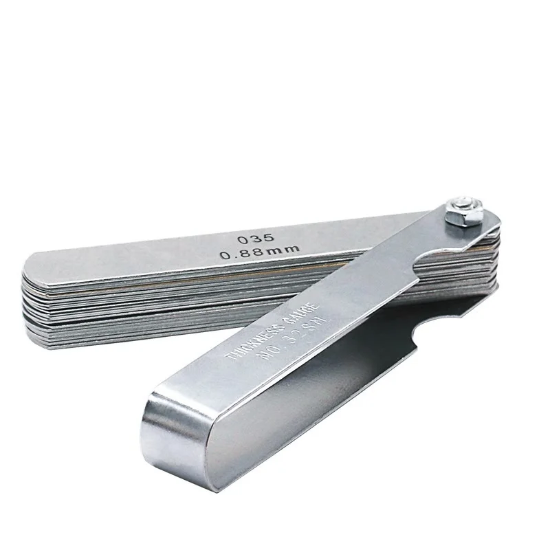 32 Blades Metric Thickness Gage Set Tappet Valve Feeler Gauge Gauges With Brass Measuring Range 0.04mm-0.88mm feeler gauge
