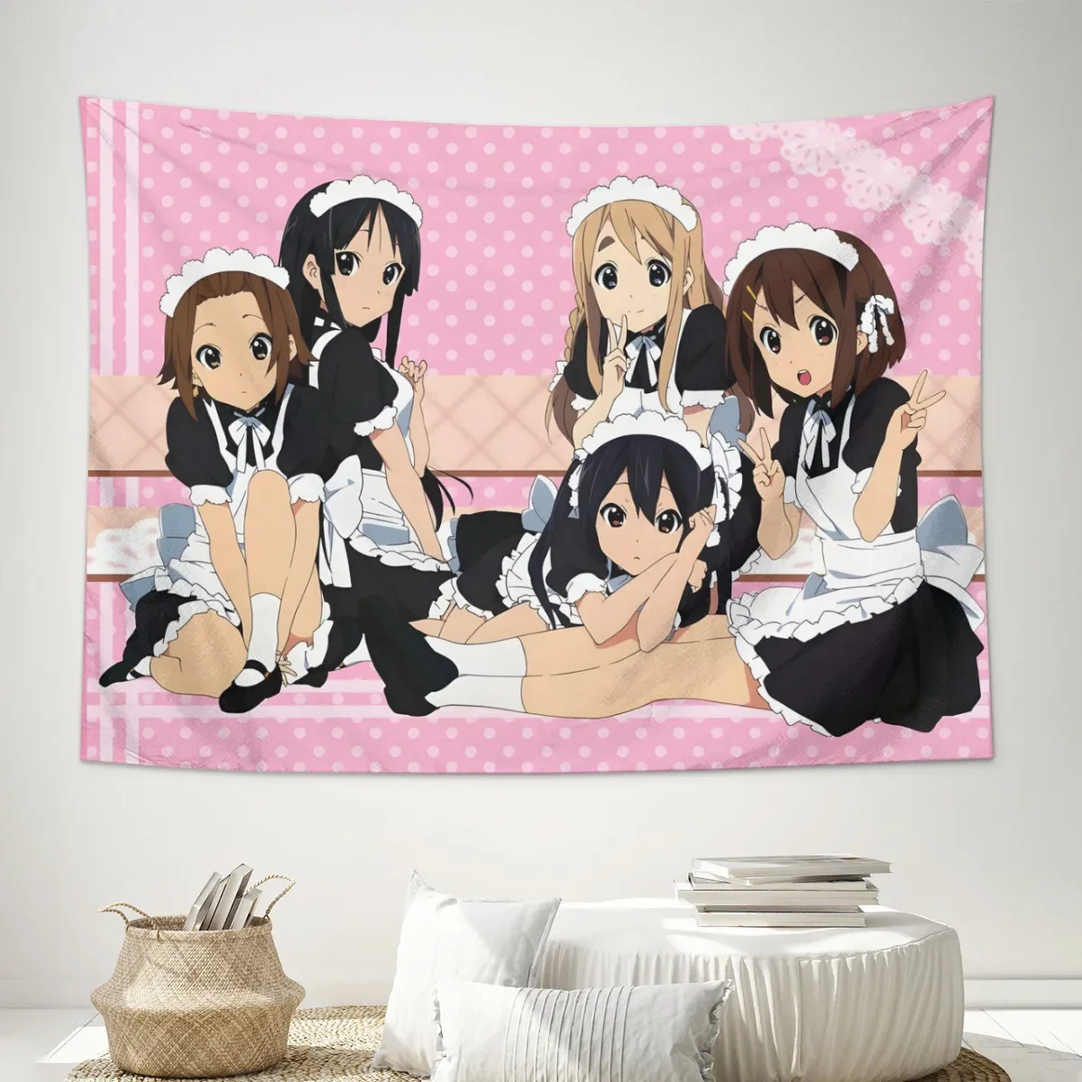 Anime Wall Hanging Tapestry Japan Kawaii K-ON! Room Decor Aesthetic Decorative Cartoon Photo Background Cloth Table tapestry decor