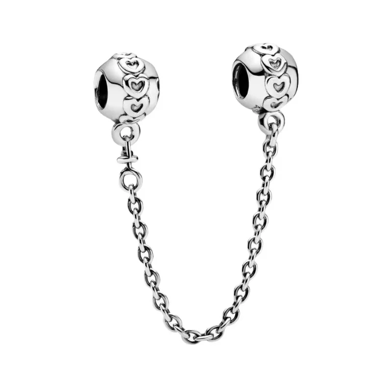 

Fashionable 925 Sterling Silver Soul Safety Chain Pendant Fit Charm Pandora Women's Original Bracelet Boutique DIY Gift Jewelry