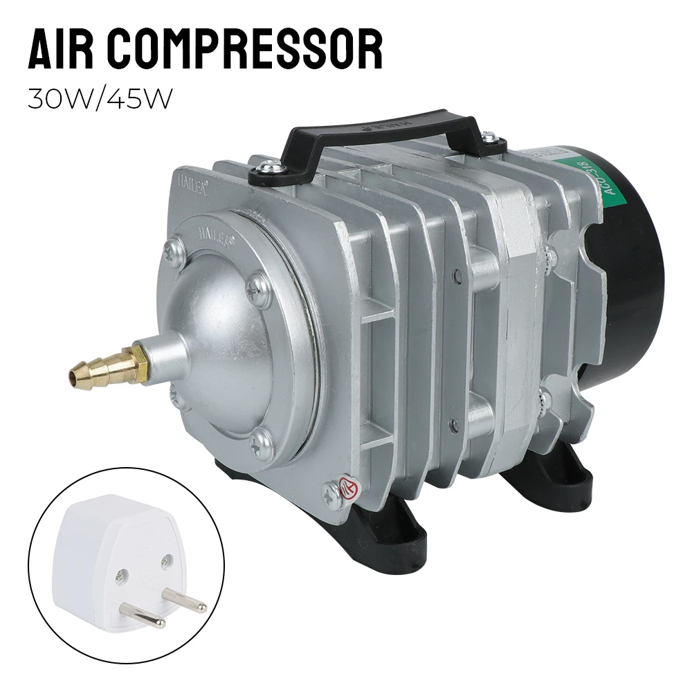 

Electromagnetic Air Compressor Pump EU Plug 35W 45W ACO-308 ACO-318 For Pond Air Aerator Pump Aquarium Air Pump