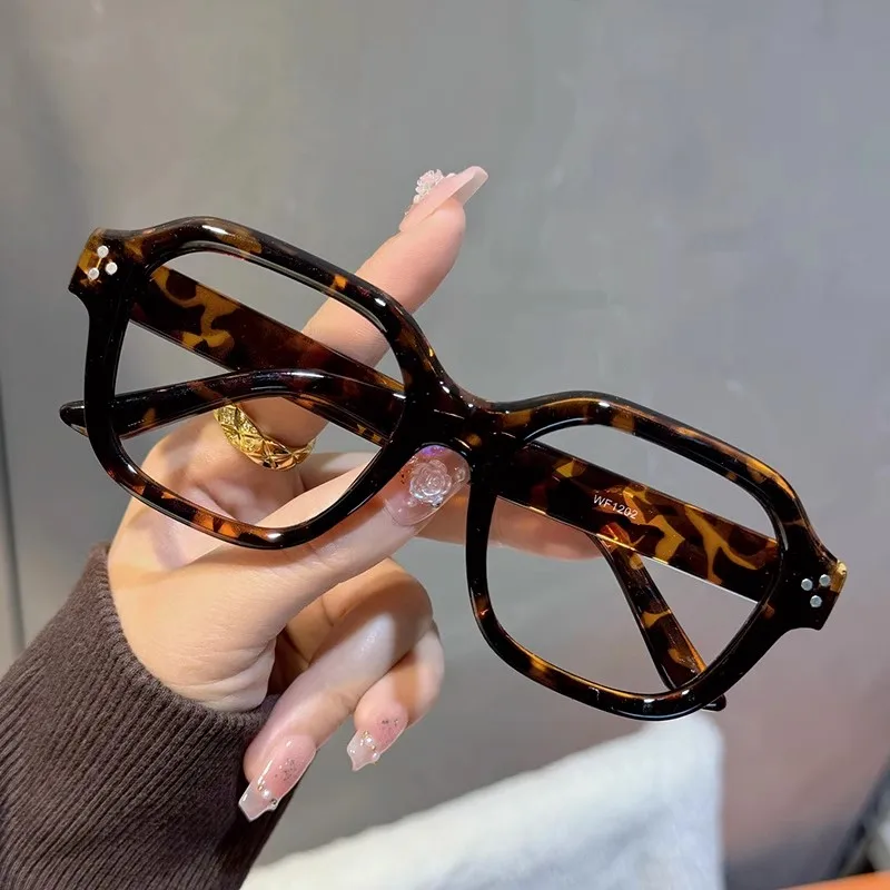 Retro Korea Style Eyeglasses Frame Student Transparent Oversized Computer Glasses Women Men Blue Light Blocking
