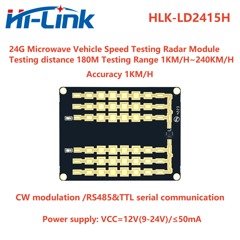 Hlk Module Hi-Link 24G millimeter wave vehicle speed feedback radar module HLK ...