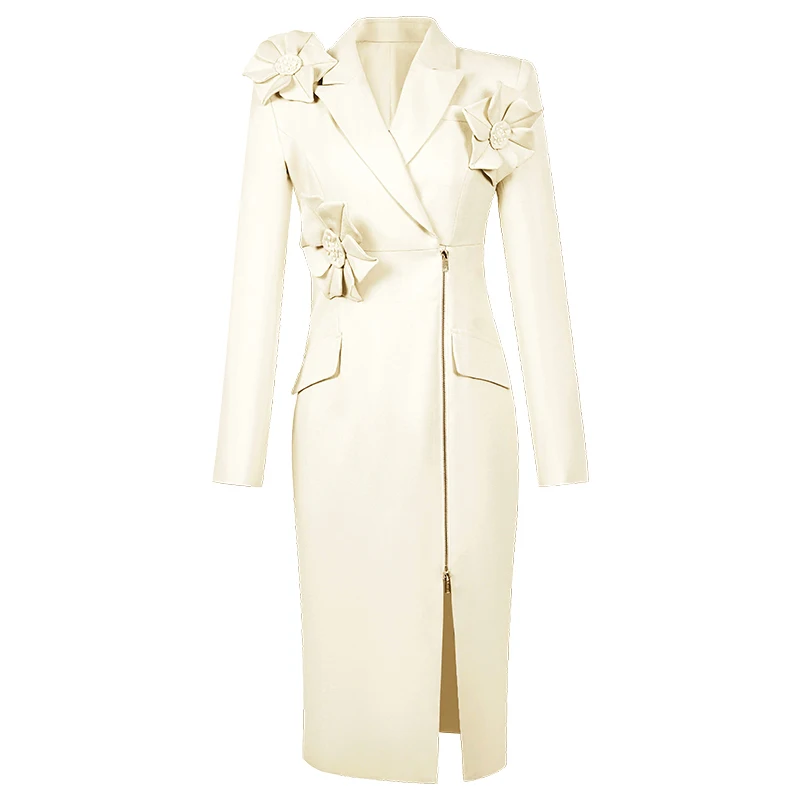 سيدة جديدة الأعمال تخفيف السترة نمط العمل فستان رص...