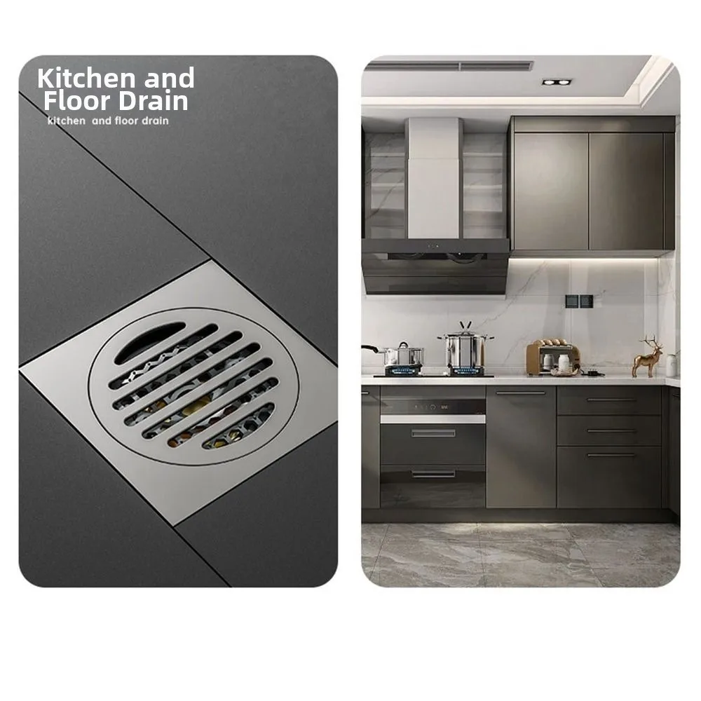 Anti-Odor Stainless Steel Floor Drain Dual Use Thickened Drain Valve Cover Prevent Backflow All Copper Drain Core