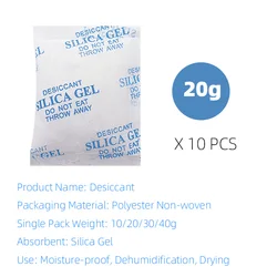 Versatile Non - Toxic Silica Gel Moisture Absorber Bags - 100pcs (20g)