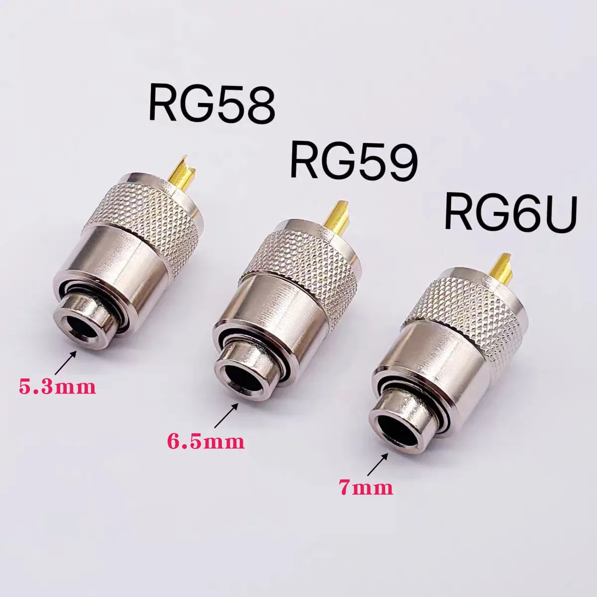 Enhanced UHF Solder Connector Plug with Reducer