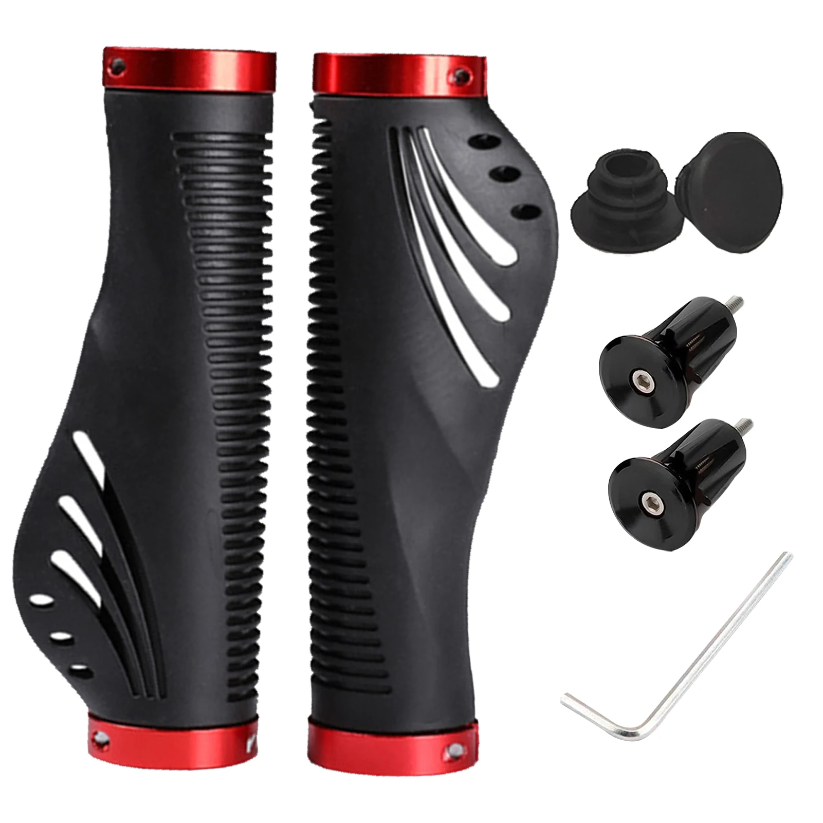

2pcs Safe Widened Handlebar Grips Wear Resistant Aluminum Alloy Lock Non Slip Bicycle Foldable Pit Bike MTB Quick Installation
