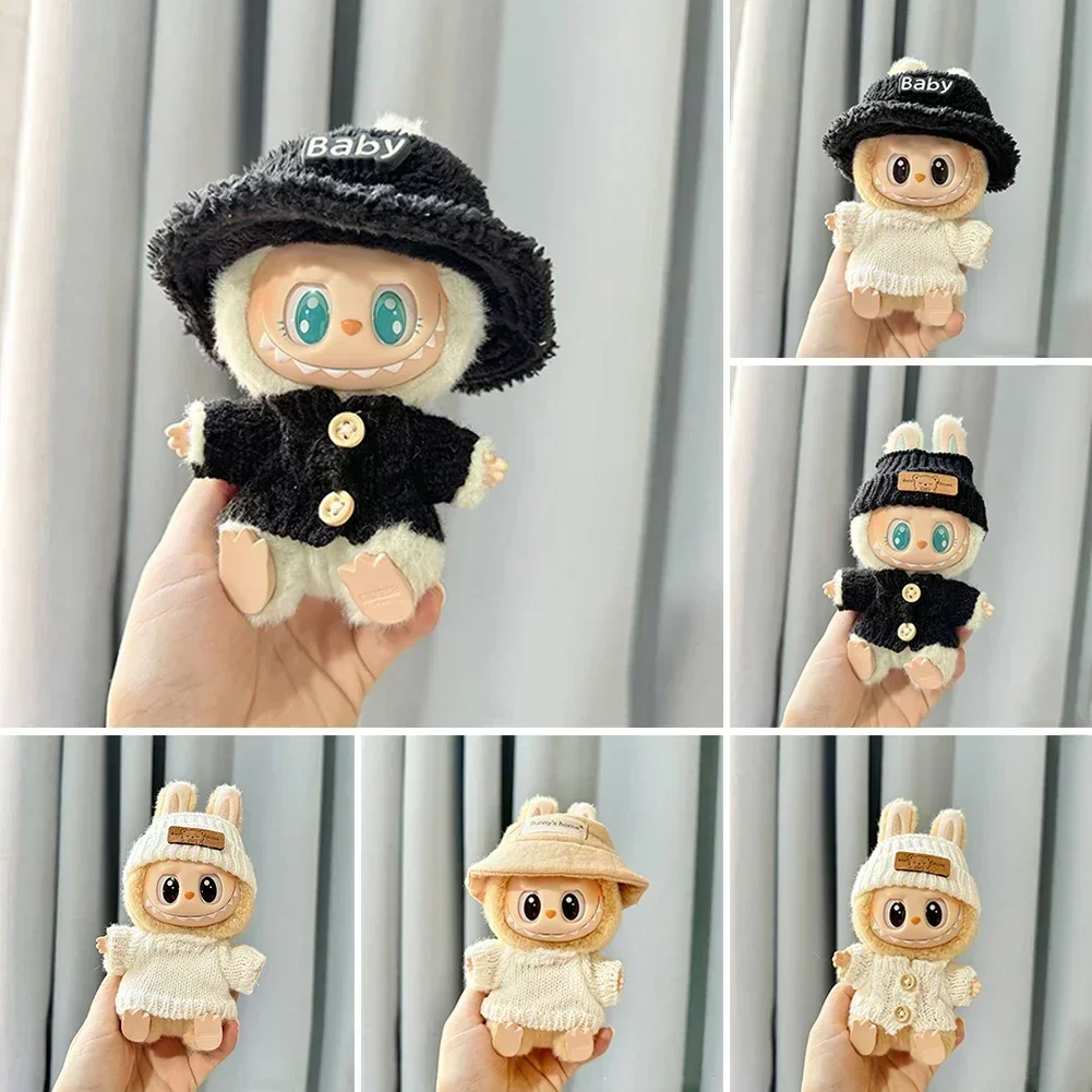 For Labubu clothes Accessories Black and white sweater set Can be paired with hats and glasses Can enhance labubu's temperament 4