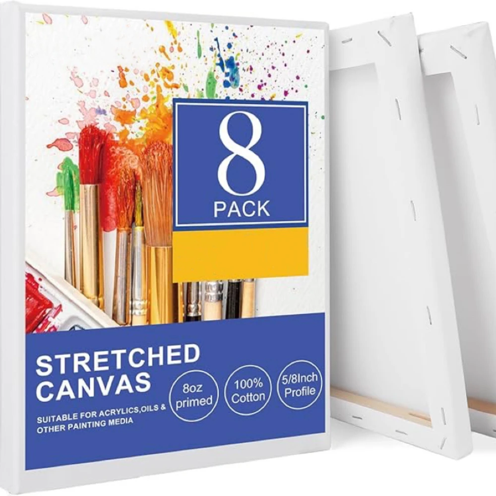 Canvas Board Painting Cotton Blank Primed White Suitable For Oil Painting Watercolor Gouache Acrylic Art Supplies DIY Draw 8 Pcs