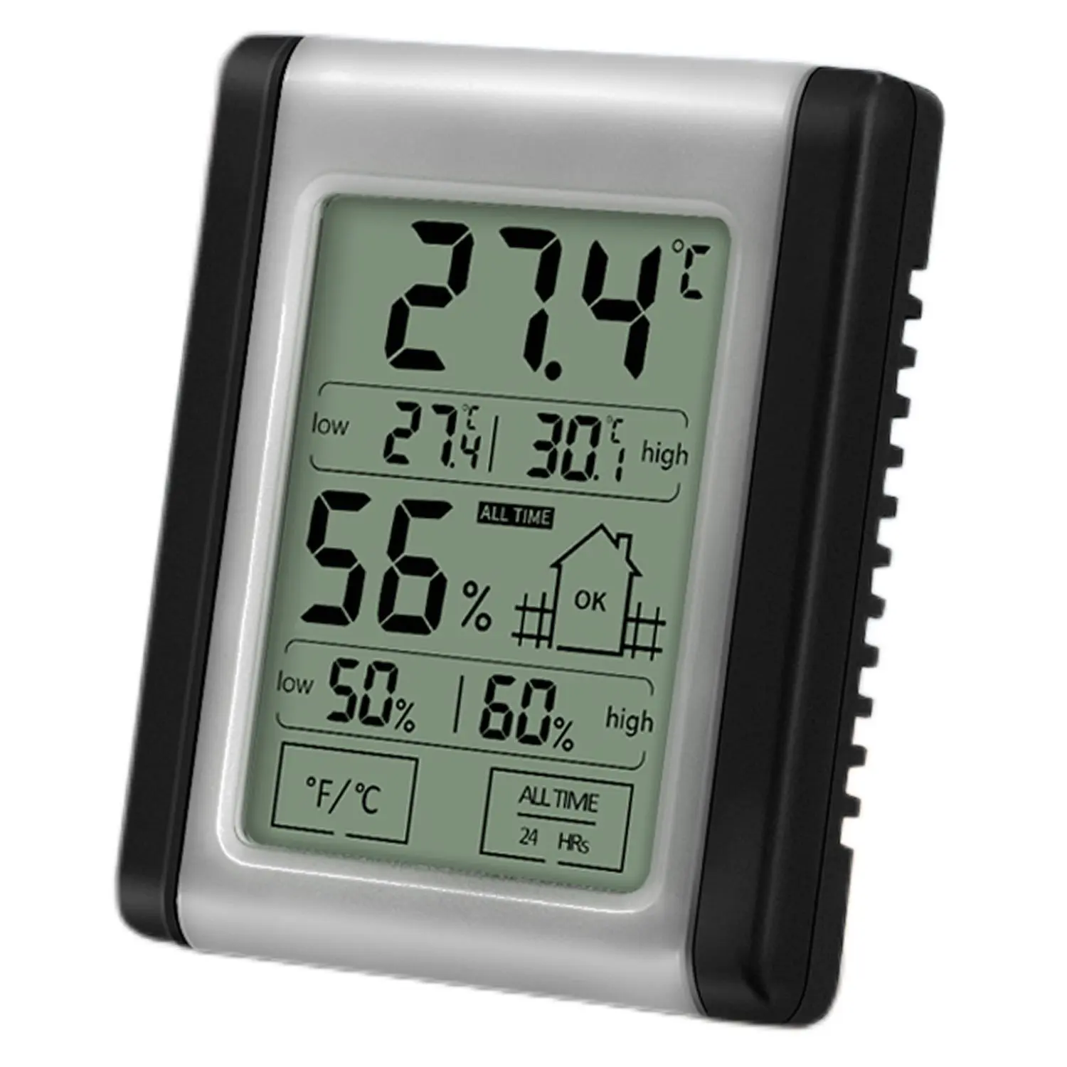 

Indoor Hygrometer Thermometer Digital Hygrometer Temperature Monitor LCD Digital Clock Home Baby Room Greenhouse Humidity Meter