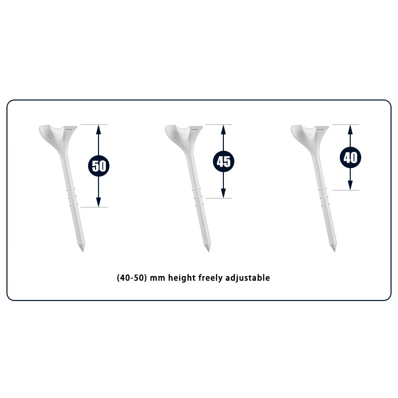 10° 20 Pcs 1 Box Golf Tees Durable Plastic Golf Ball Holder Increases Speed Golf Training Ball Tee With Golf  Accessories