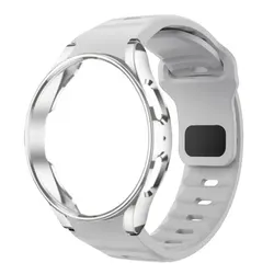Wave Silicone Strap and Case for Smartwatch - No Gap Design (Light Grey)