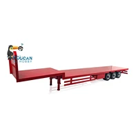 Metal 3Axle RC Trailer CNC Heavy Assembled Model for 1/14 Tamiyaya RC Tractor Truck Electric Wireless Military Vehicle TH19954 2