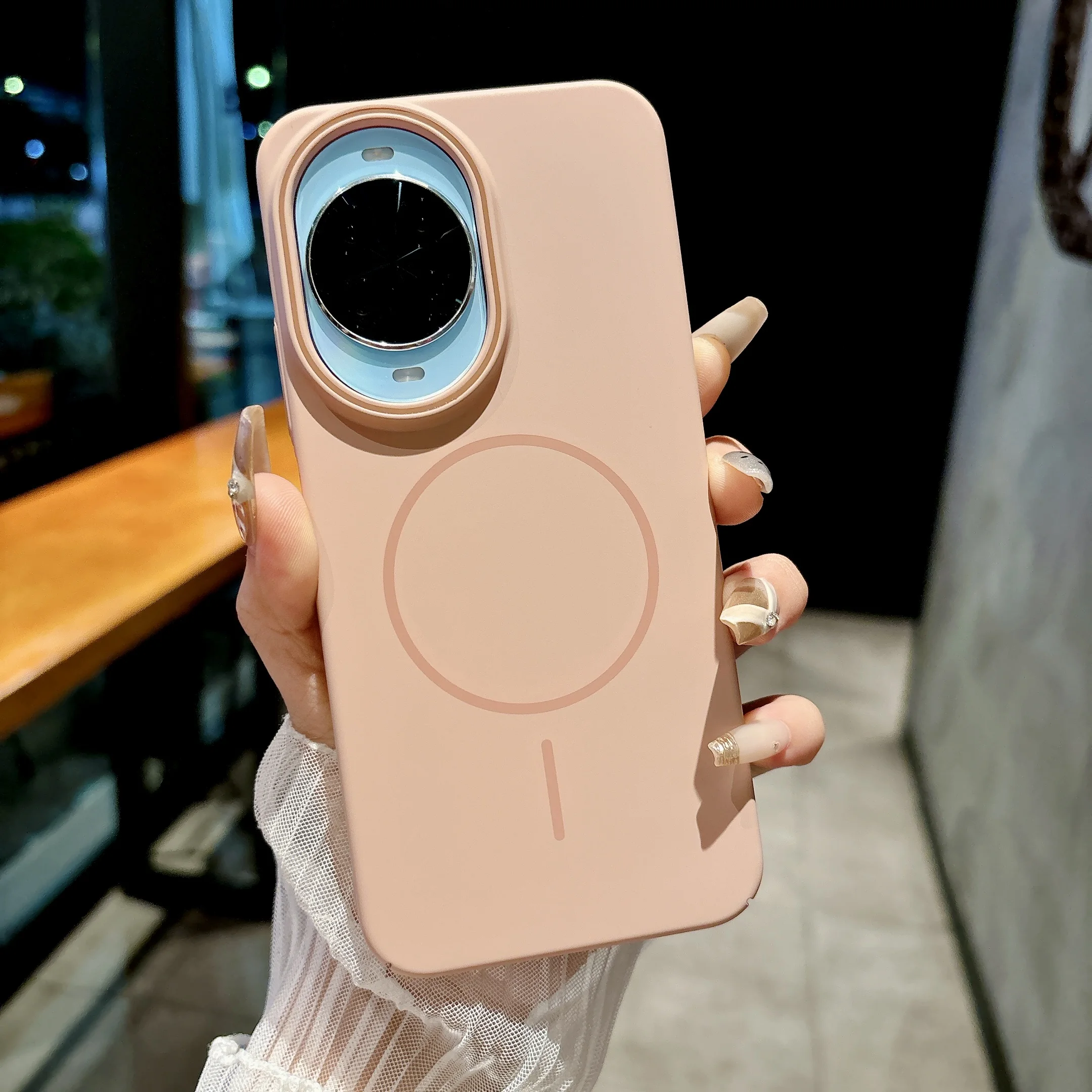 Smooth Candy Color Magnetic Back Cover - Hard PC Phone Case, Skin-Friendly Design