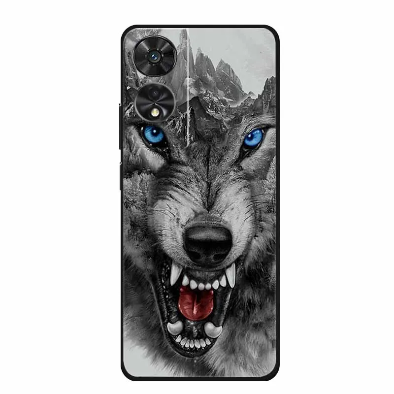 For TCL 505 Phone Case Cover Lion Wolf Tiger Black Silicone Soft Back Cover Case For TCL 505 Case Funda Para For TCL505 Shell 6