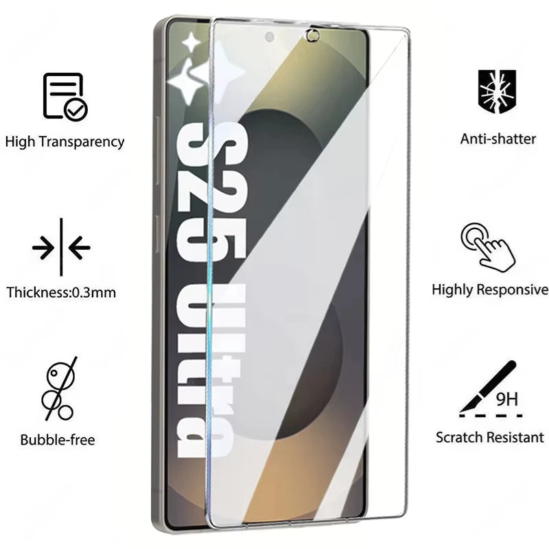 Premium Fingerprint Unlock 9H Tempered Glass Screen Protector - Pack of 1-5 Pieces