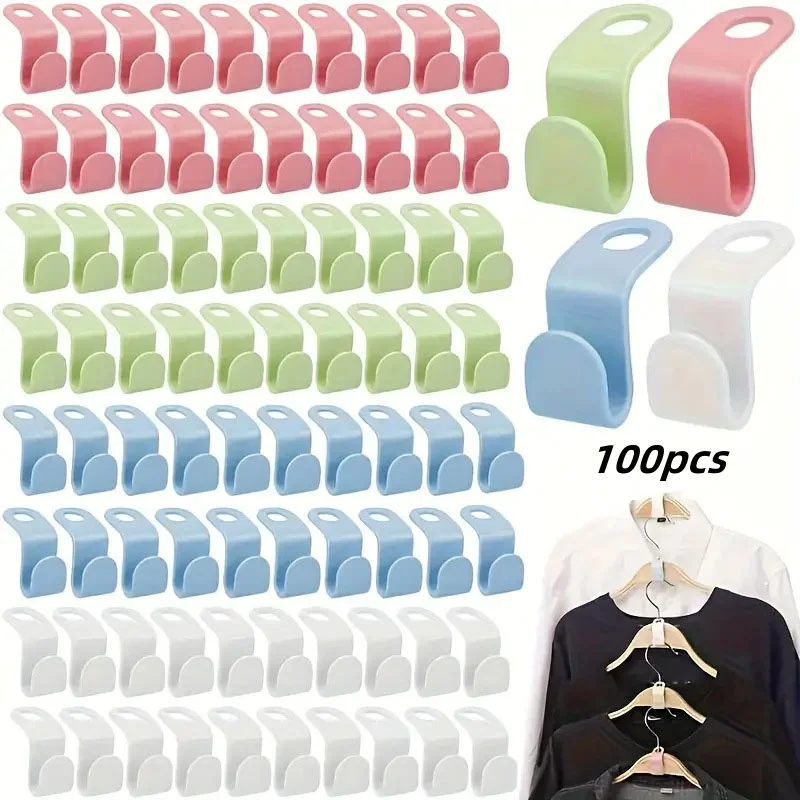 Hanger Connectors-Super Strong Closet Organization Hooks, Maximizing Storage Space with Cascading Design