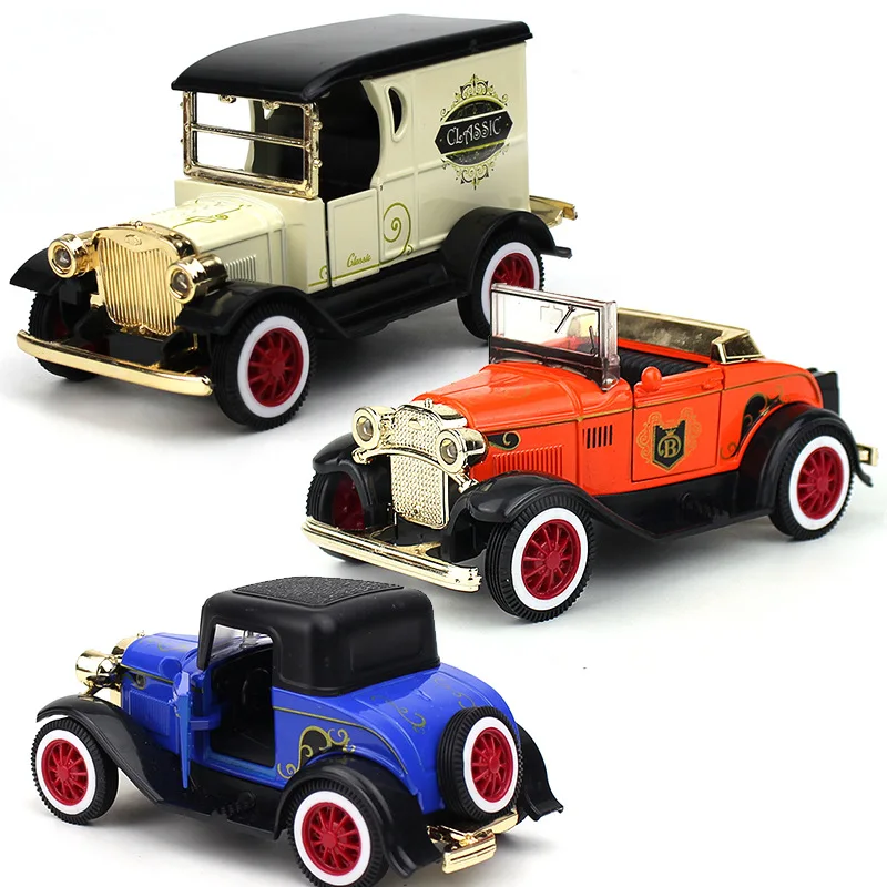Nuovo 1Pc 1:32 Vintage Classic Car Open-Top Classic Car Alloy Car Model Simulazione Pull Back Toy Per La Collezione Regalo Per Bambini B91