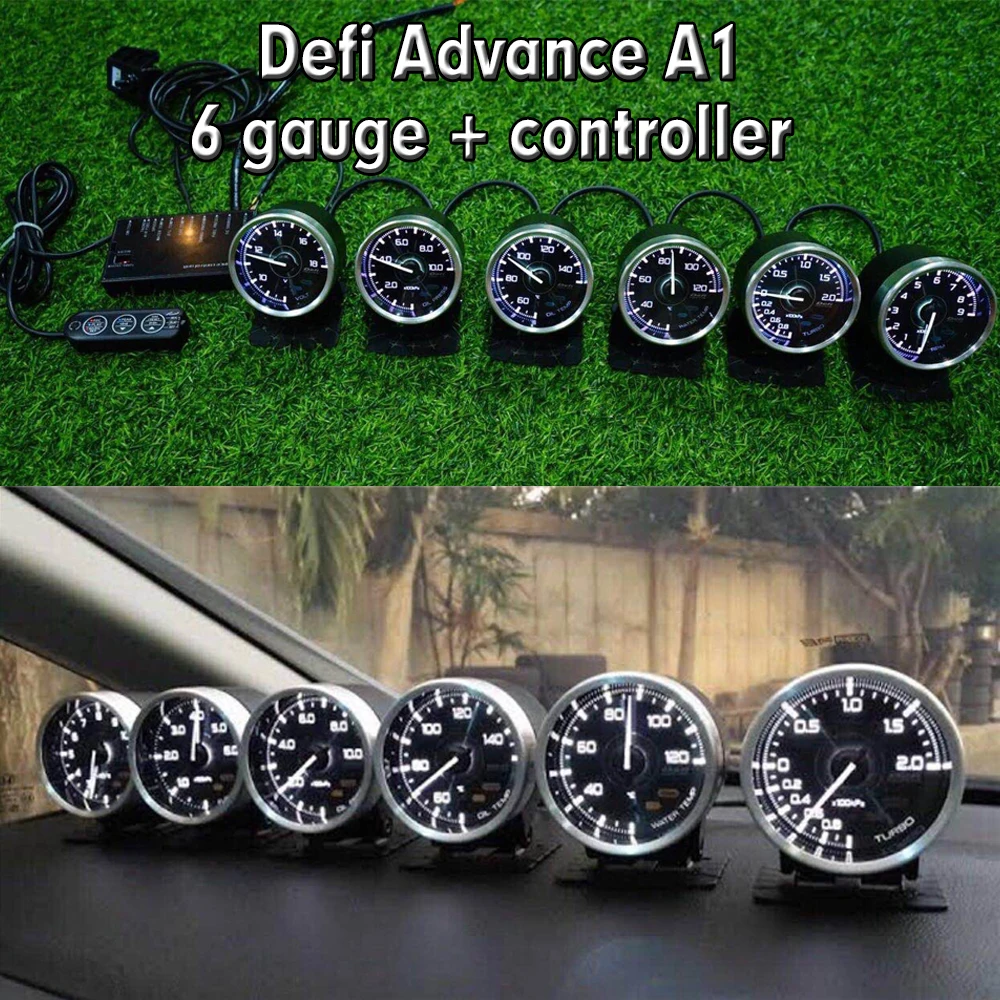 Defi A1事前リンクOBD2 7色ゲージメーター水温/オイルプレス/油温/電圧  