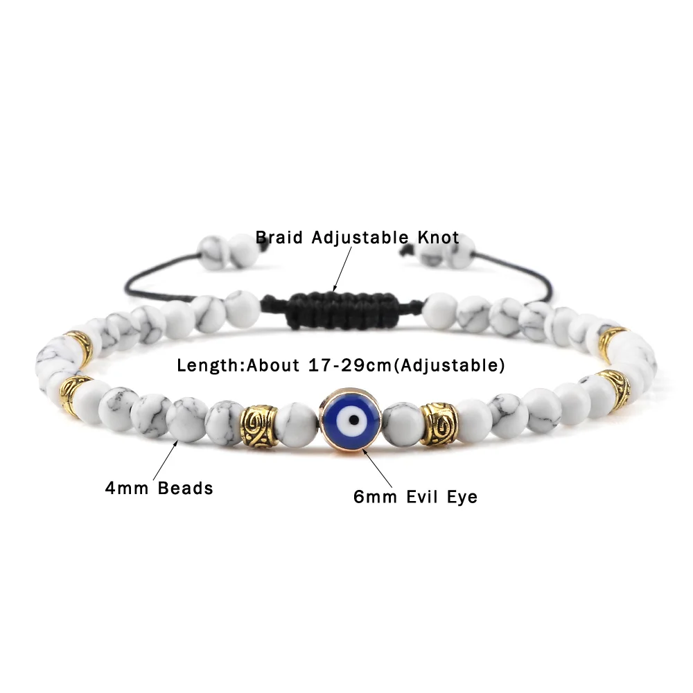 4mm Mini Energy Beads Charm Bracelets Men Turkish Lucky Evil Eye Bracelets Women Yoga Healing Bracelet Friendship Jewelry Gifts images - 6