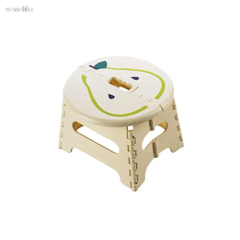 Folding stool plastic portable non-slip family adult children small chair outdoor portable thick Maza small bench