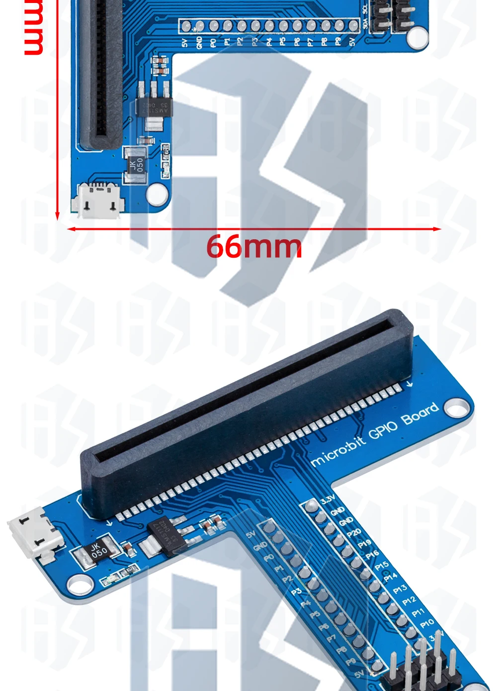 Microbit T-Typ GPIO Erweiterungsplatine Microbit V1.5 V2 V2.2 Entwicklungsplatine Schnittstellenerweiterungsplatine MCIRO/TYPE-C – Detail 3