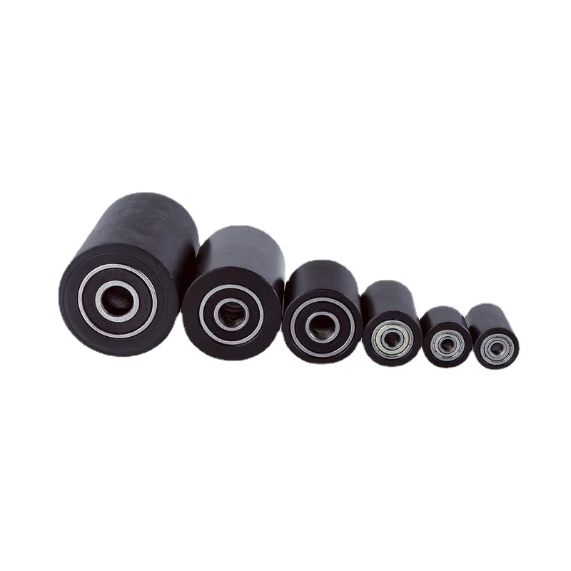 POM double bearing roller guide wheel polyoxymethylene mask ear pulley, rubber coating roller, thread pressing nylon pulley