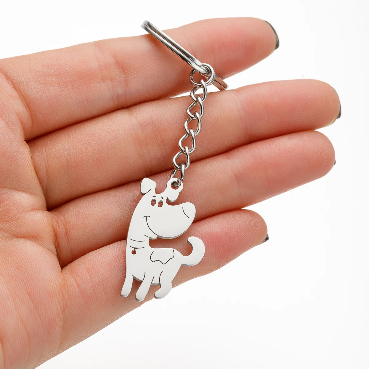 Niedlicher Schäferhund Schlüsselanhänger Charms für Mädchen Tier Memorial handgemachte Edelstahl Schlüsselanhänger Schlüsselanhänger kostenloser Versand Mädchen Geschenk – Detail 7