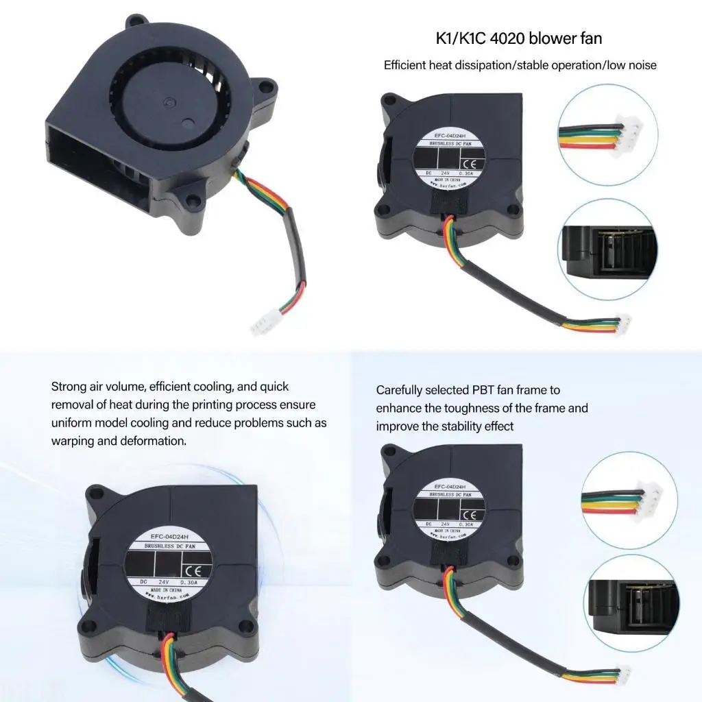 W3JB Heavy Duty 4020 ABS -Blower -Lüfter für -Drucker optimierte Luftströme und Silentsoperationen