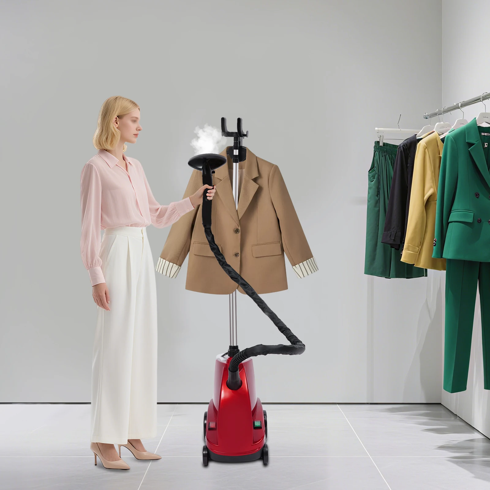 Kleiderdampfer 2500 W – Vertikales Dampfbügeleisen für Kleidung