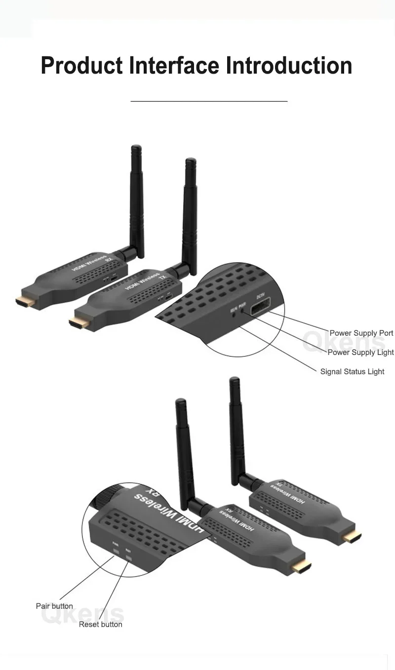 150M Wireless Wifi HDMI Extender Video Sender Transmitter Receiver 1tx and 2rx 3