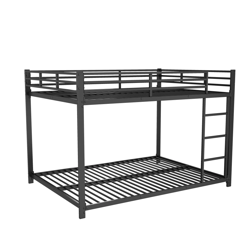 Klassische Etagenbetten aus Eisen für Kinder, 140 x 200 cm/ 90 x 200 cm – robuste Kinderbetten aus Metall, platzsparendes Design mit Sicherheitsstange – Detail 8