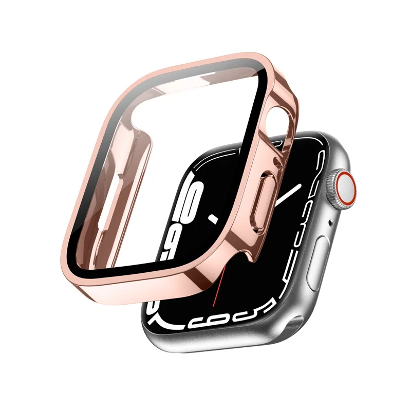 Wasserdichtes Gehäuse für Apple Watch 7, 8, 9, 45 mm, 41 mm, Displayschutzfolie, Glas + Abdeckung, Stoßstange, gehärtet, iWatch 5 SE 6, 44 mm, 40 mm, Zubehör – Detail 6