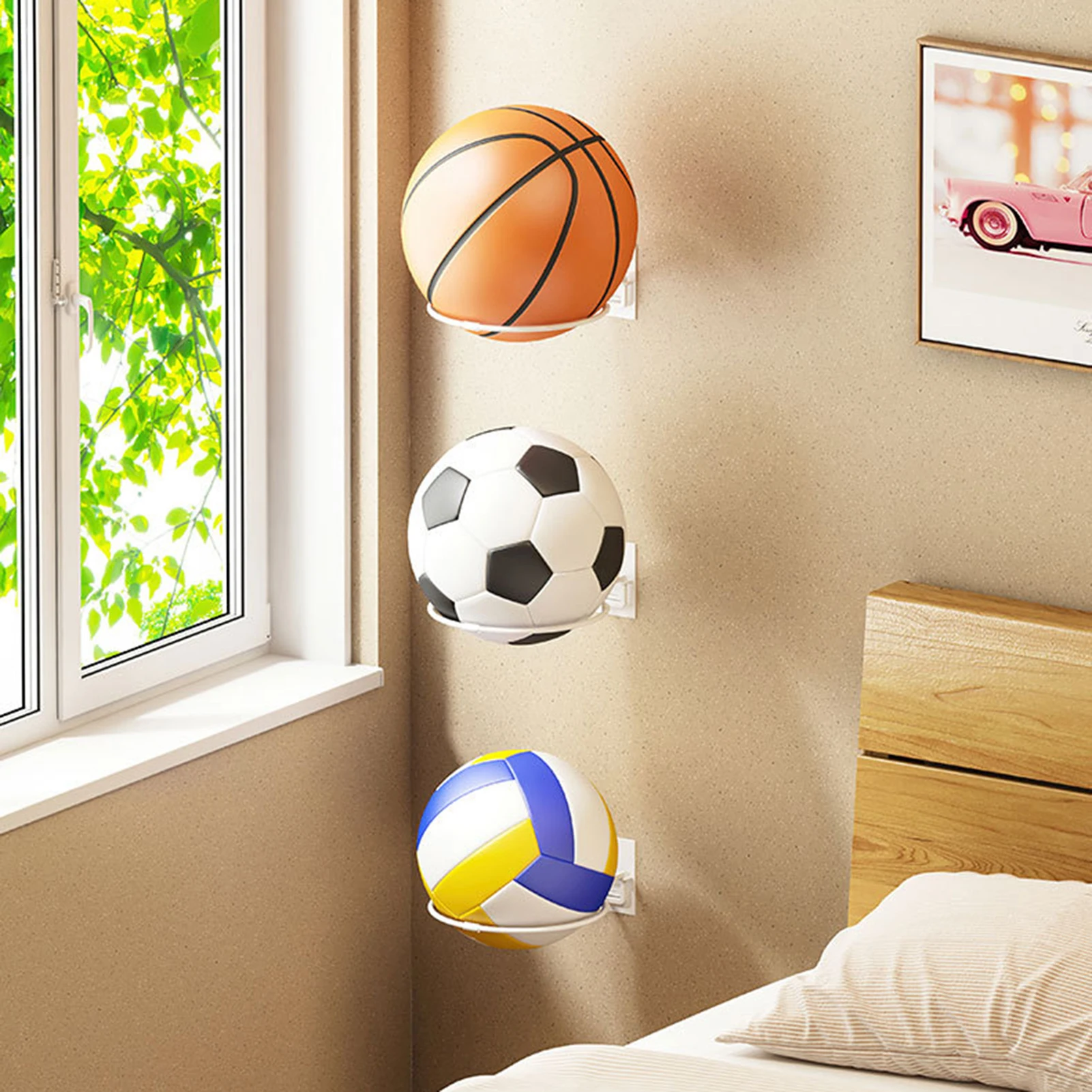 Supporto Parete A Mano Per Palloni - PVC, Per Basket, Calcio, Pallavolo, Anche Per Oggetti Come Chiavi O Sapone - Foto 6