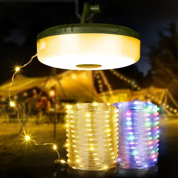 Retractable RGB LED String Lights with Lantern 1