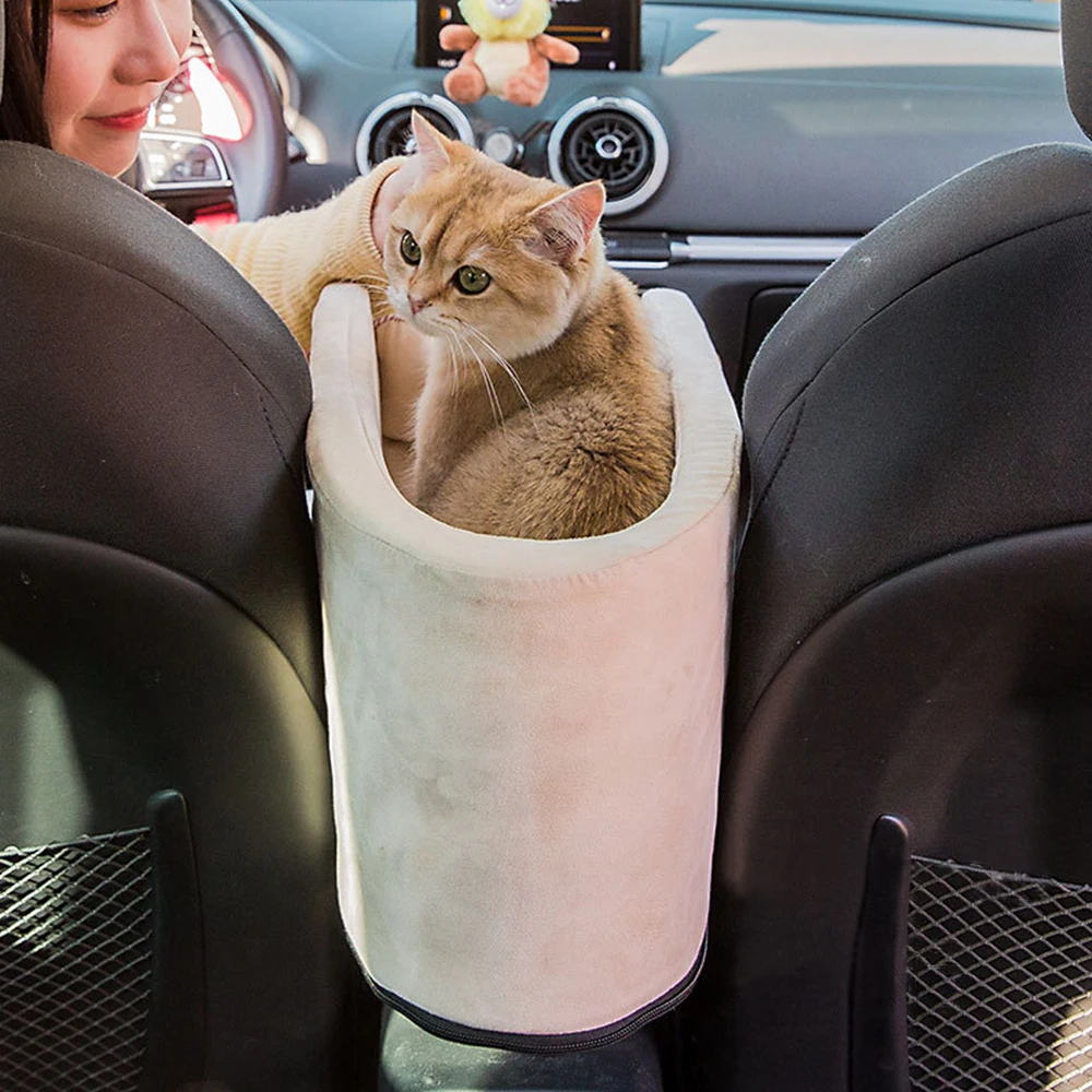 Sac de siège de voiture portable pour chat, lit pour animal de compagnie,  contrôle central de voyage, boîte d'accoudoir de véhicule universelle  coordonnante - AliExpress