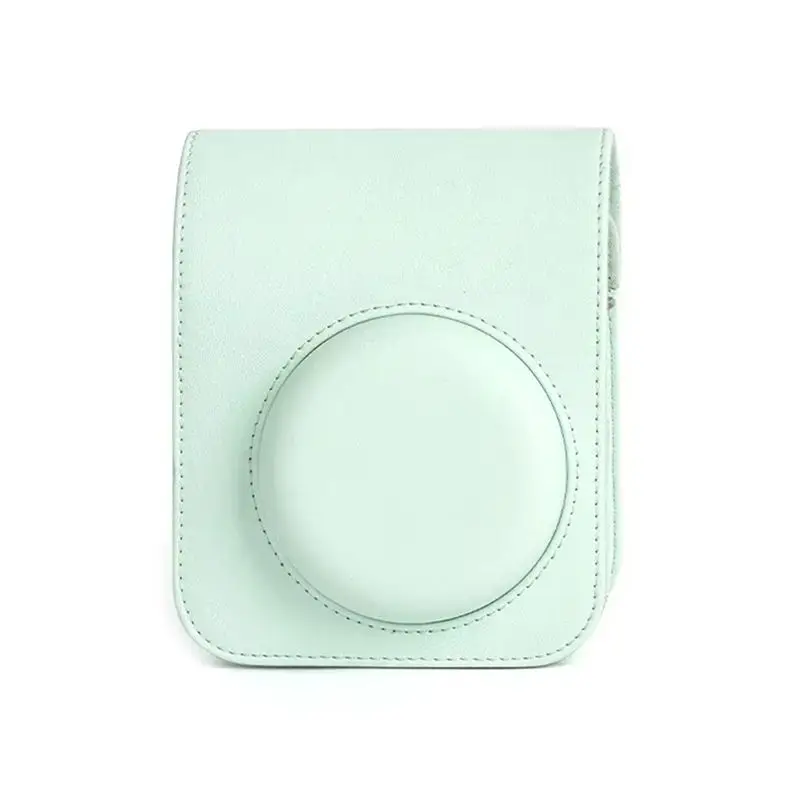 C9-For Instax Mini12 Kamera Kılıfı PU Deri Yumuşak Koruyucu Kılıf Seyahat Çantası Fujifilm Film Kamera Çantası Omuz Askılı