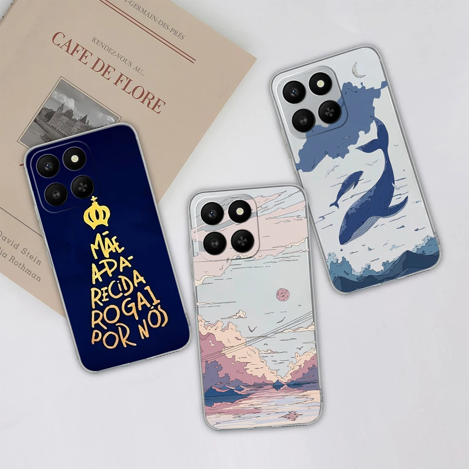 Cute Panda Cartoon Pattern Transparent Soft TPU Silicone Phone Case - Lightweight Bumper