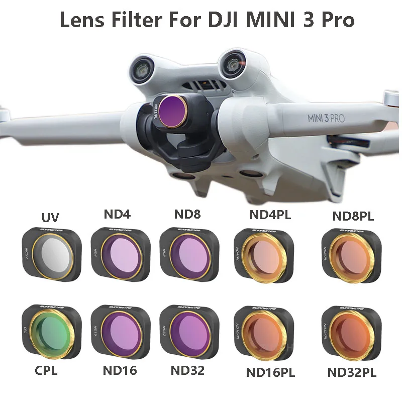 

For DJI Mini 3 Pro Lens Filters Adjustable CPL Filters Kit ND4 ND16 ND8/PL ND32/PL MCUV For DJI Mini 3 Camera Drone Accessories