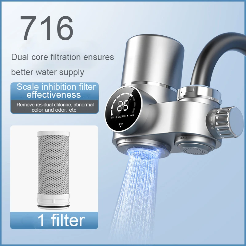 Musluk Su Arıtma Cihazı Sterilizasyonu %99 Ev Mutfak Sterilizasyonu ve Kireç Giderme 1/2/4PCS Filtreli Musluk Su Arıtma Cihazı