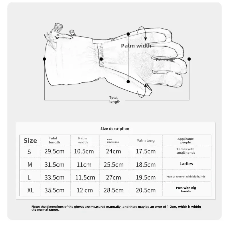 Winter Five-finger Ski Gloves Waterproof Snowboarding Touch Screen Outdoor Sports Motorcycle Warm Skiing Gloves for Men Women