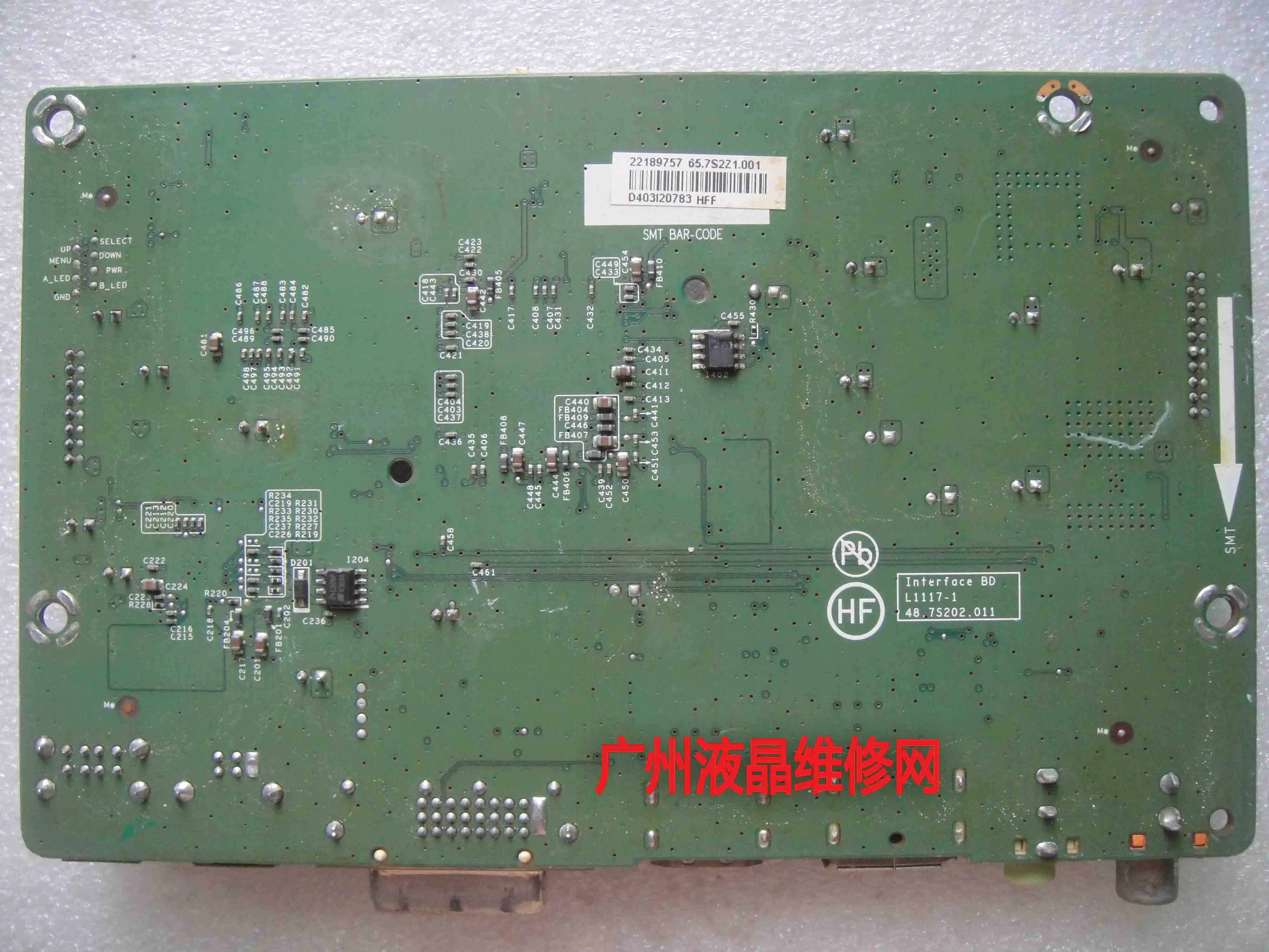 LED 드라이버 보드, L1117-1 마더보드, ZR2440w, 24 인치, 48.7S202.011
