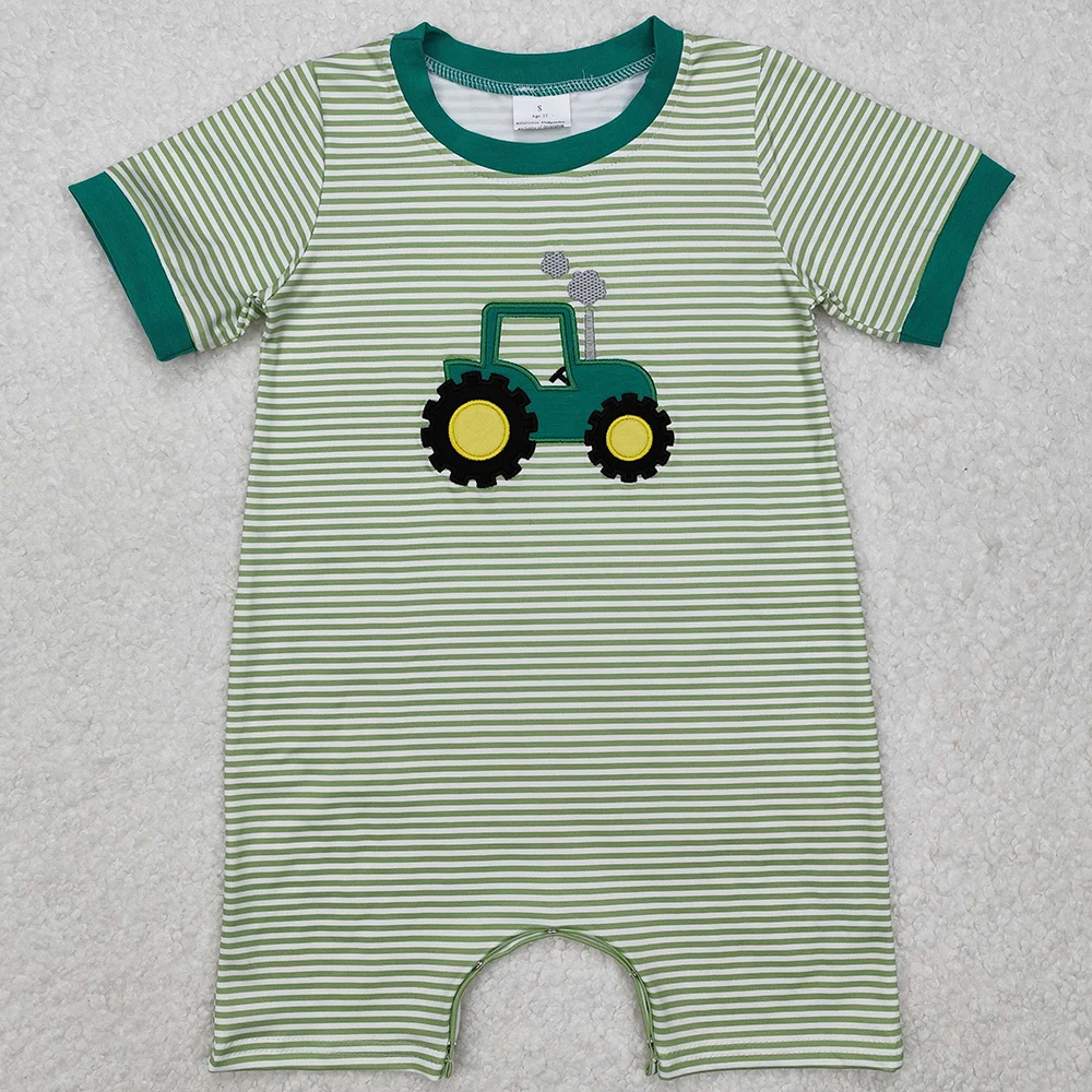 Boutique Baby Infant Girls Rompers Daddy's Fishing Buddy Embroidery Short Sleeve Rompers Toddler Girls Bubbles Sibling Rompers 5